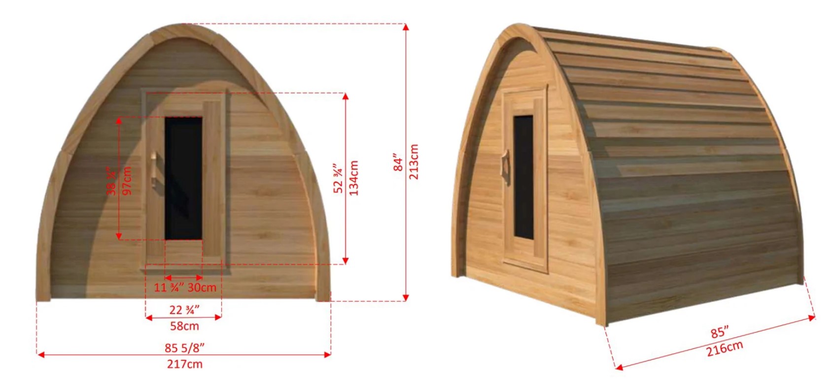 Aussensauna Pod **Package Deal**